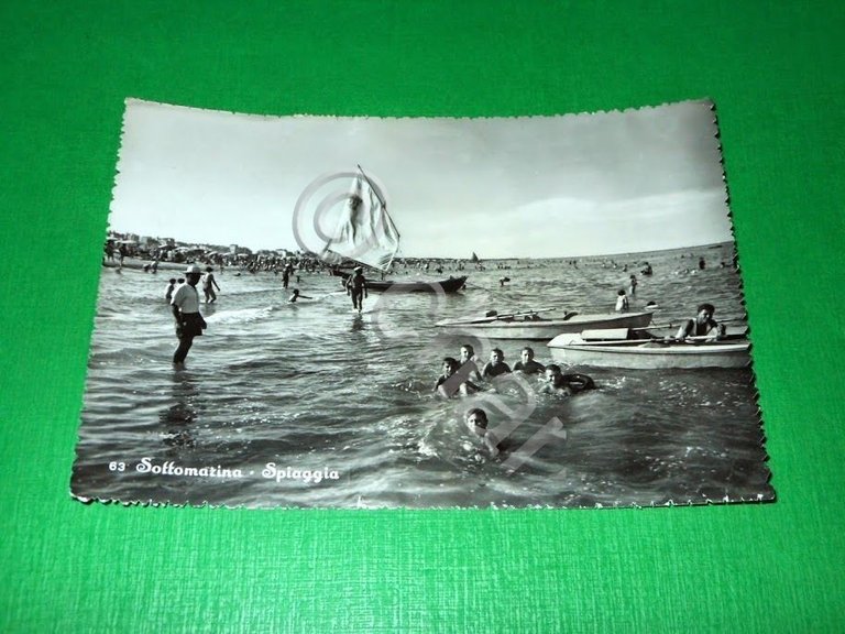 Cartolina Sottomarina ( Chioggia ) - Spiaggia 1953