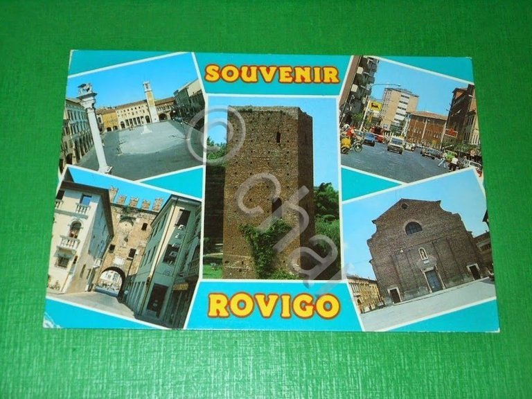 Cartolina Souvenir di Rovigo - Vedute diverse 1993.