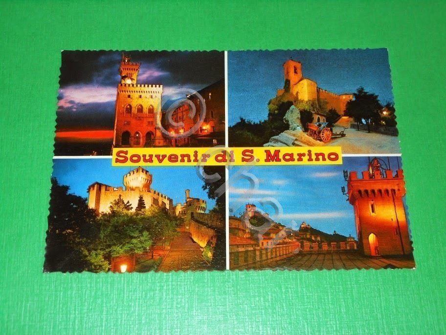 Cartolina Souvenir di S. Marino - Vedute diverse 1979.
