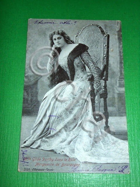 Cartolina Spettacolo Teatro - Gilda Darthy nel ruolo di Marguerite …