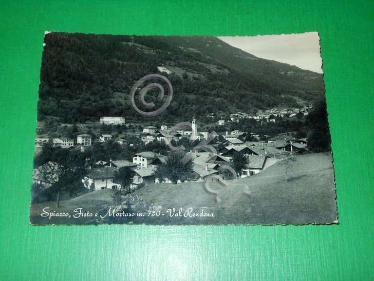 Cartolina Spiazzo - Fisto e Mortaso - Val Rendena 1957.