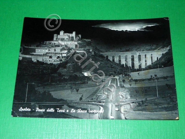Cartolina Spoleto - Ponte delle Torri e La Rocca ( …