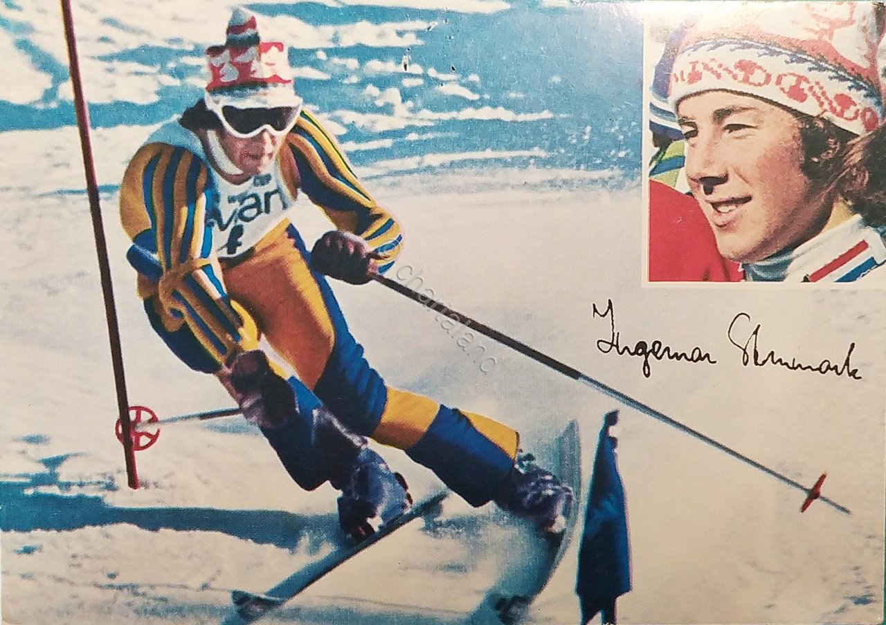 Cartolina Sport - Caber - Sciatore alpino Ingemar Stenmark - …