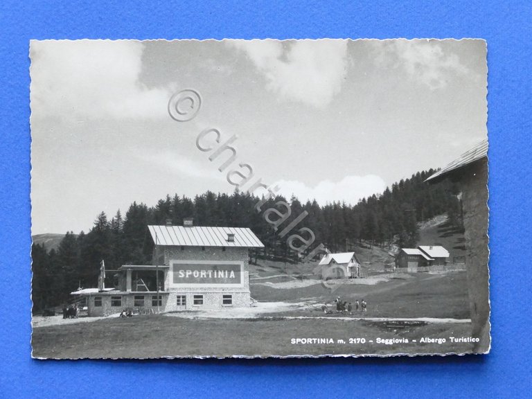 Cartolina Sportina - Seggiovia - Albergo Turistico - 1950 ca..
