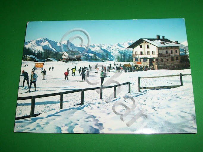 Cartolina Sportinia - Panorama e campi sci 1966