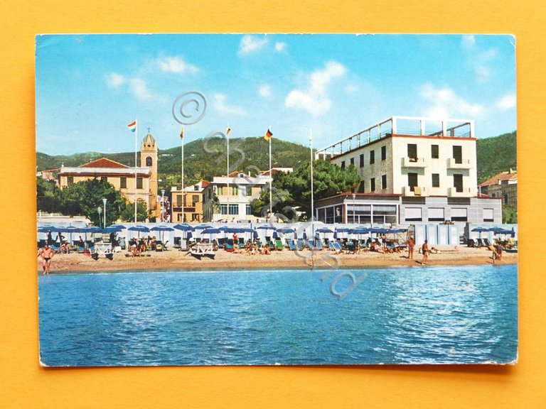 Cartolina Spotorno - Scorcio panoramico dal mare - 1965