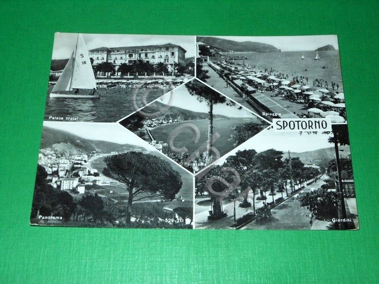Cartolina Spotorno - Vedute diverse 1955 ca