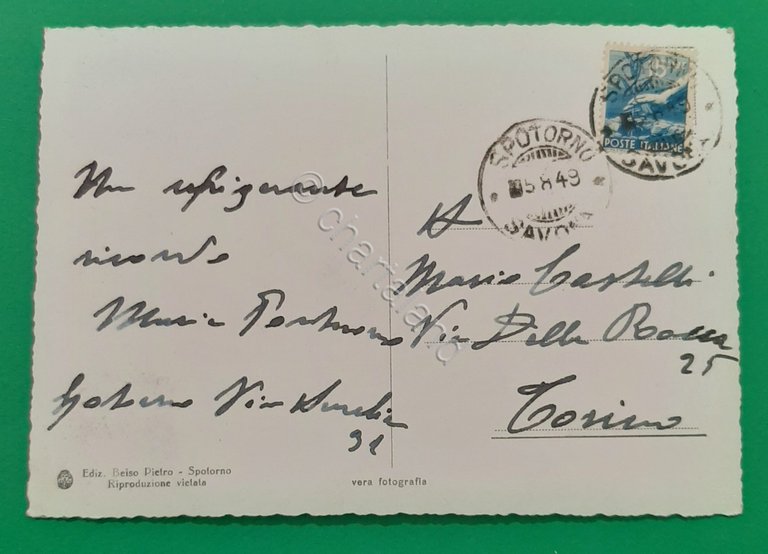 Cartolina Spotorno - Via Aurelia - Riviera delle Palme - …