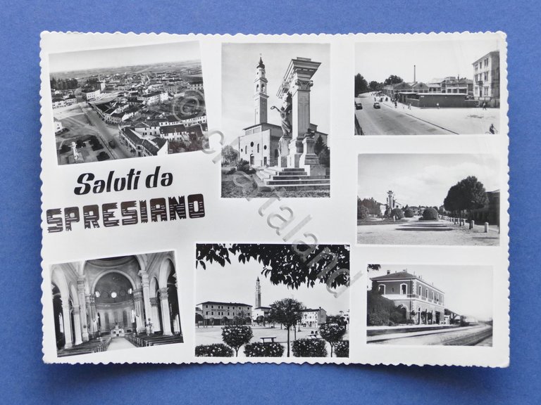 Cartolina Spresiano - Varie vedute - 1958.