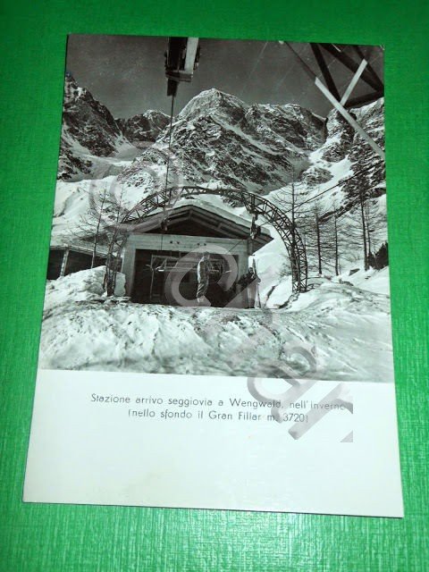 Cartolina Stazione arrivo seggiovia a Wengwald nell'inverno - Sfondo Gran …