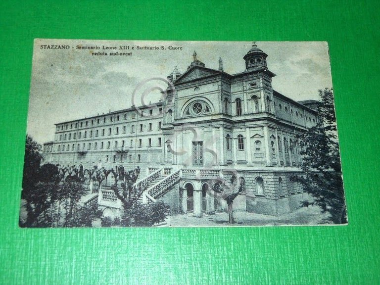 Cartolina Stazzano - Seminario Leone XIII e Santuario S. Cuore …