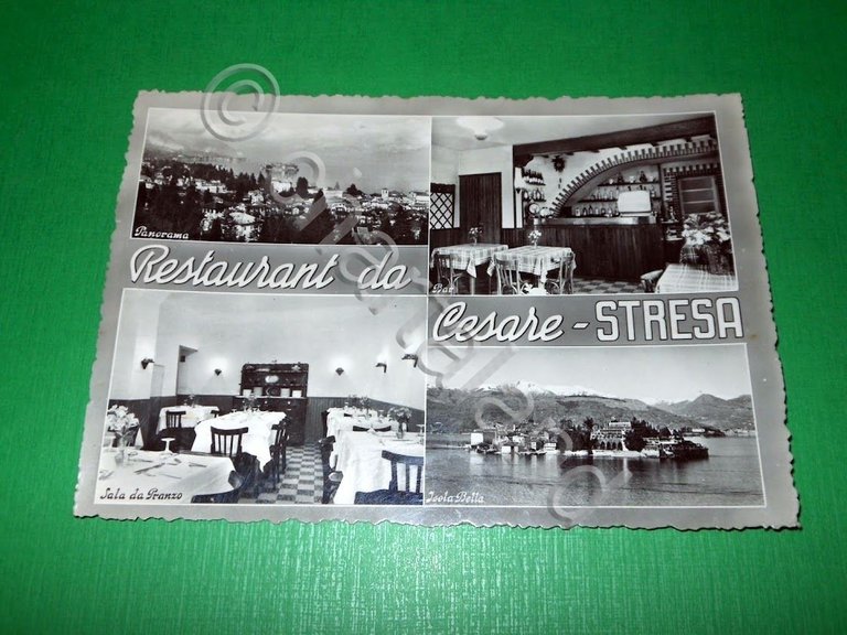 Cartolina Stresa - Restaurant da Cesare - Vedute diverse 1955 …