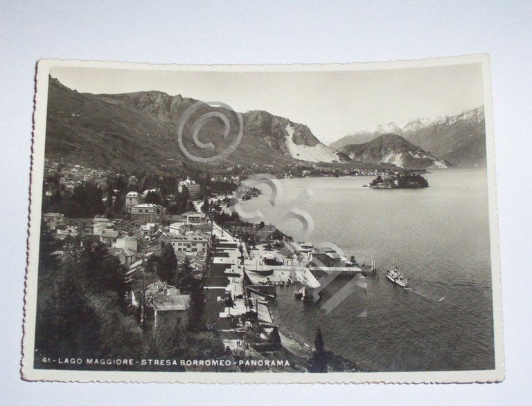 Cartolina Stresa Borromeo - Panorama 1941 ca