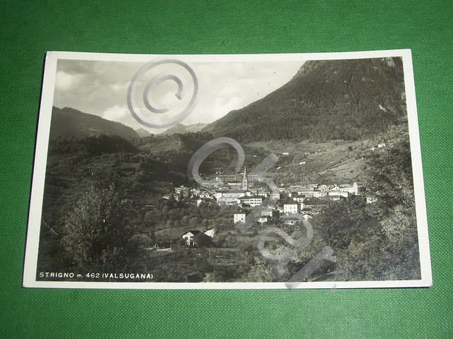 Cartolina Strigno (Valsugana) - Veduta generale 1940