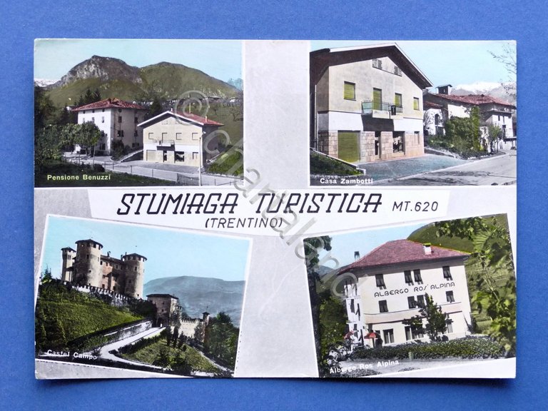 Cartolina Stumiaga turistica - Varie vedute - 1963