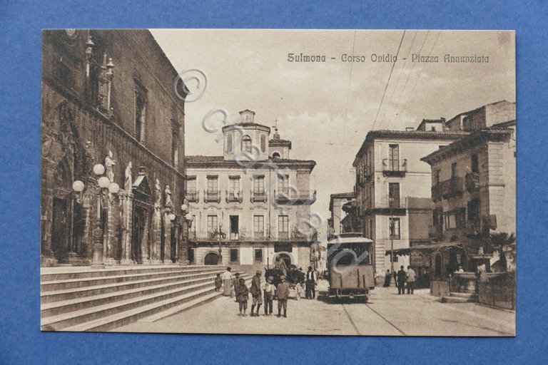 Cartolina Sulmona - Corso Ovidio - Piazza Annunziata - 1915 … | Immagine Gallery 2
