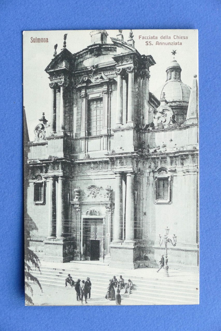 Cartolina Sulmona - Facciata della Chiesa SS. Annunziata - 1900 …