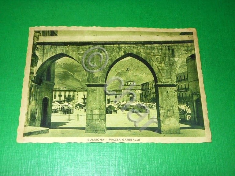 Cartolina Sulmona - Piazza Garibaldi 1940 ca | Immagine Gallery 2
