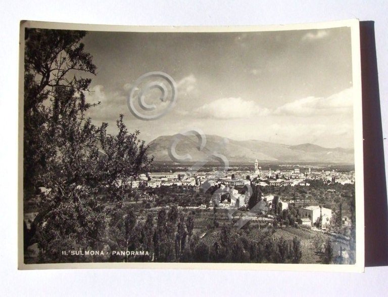 Cartolina Sulmona ( L'Aquila ) - Panorama 1950 ca.