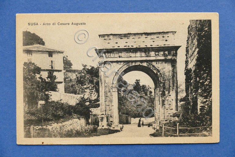 Cartolina Susa - Arco di Cesare Augusto - 1915 ca.