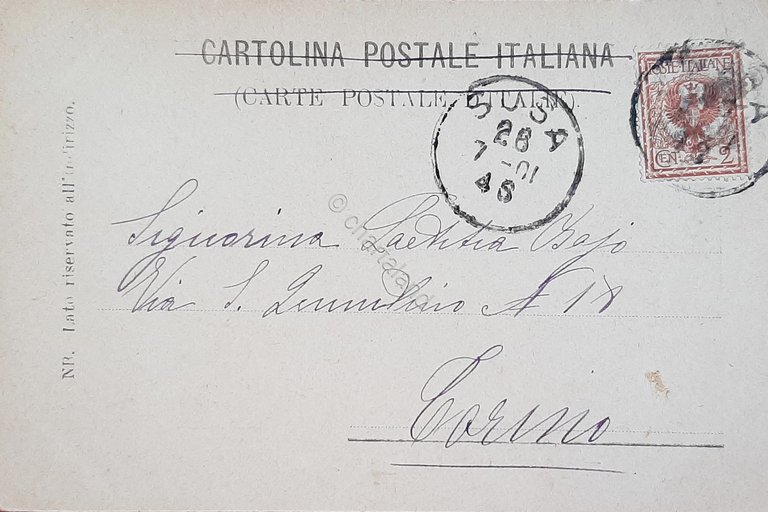 Cartolina Susa - Chiesa del Ponte ( dal corso Lungo …