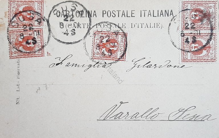 Cartolina Susa - Ponte sulla Dora in Piazza del Sole …