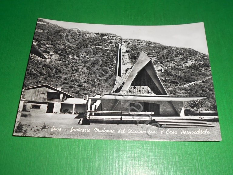 Cartolina Susa - Santuario Madonna del Rocciamelone e Casa Parrocchiale …