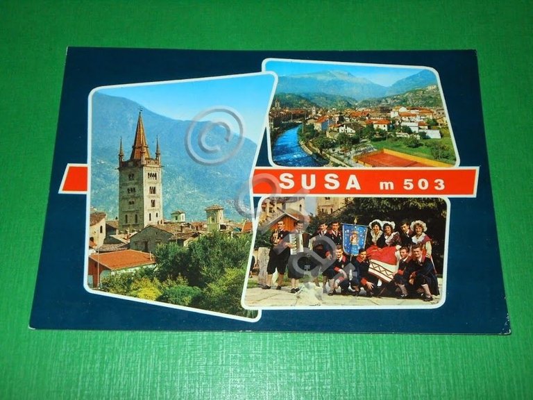 Cartolina Susa - Vedute diverse 1973