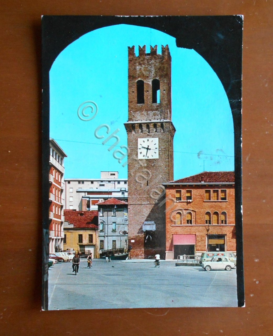 Cartolina Suzzara (Lombardia) - Piazza Castello (Torre Matildica) - 1960 …