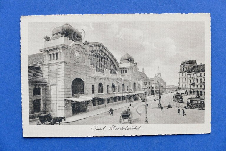 Cartolina Svizzera - Basilea - Bundeslahnhof - 1910 ca.