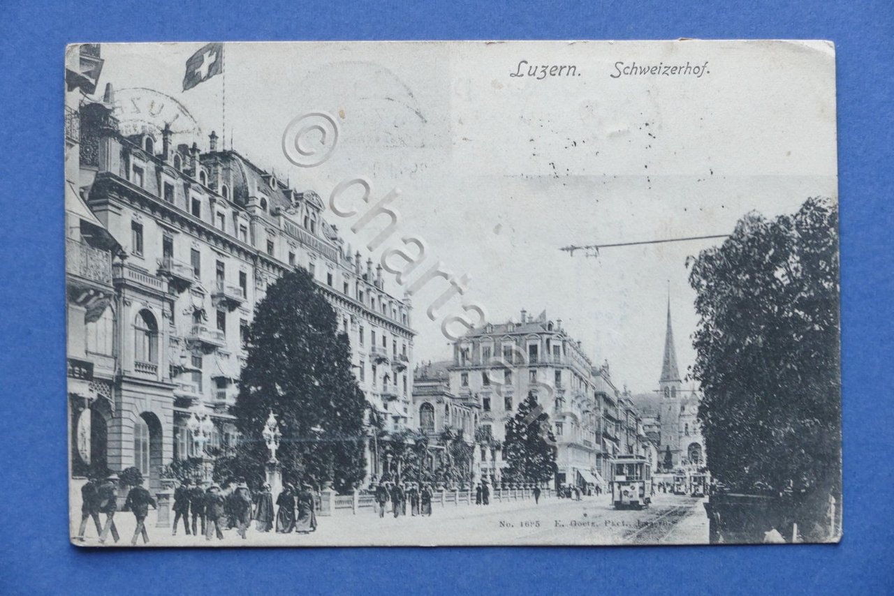 Cartolina Svizzera - Lucerna - Schweizerhof - 1906.