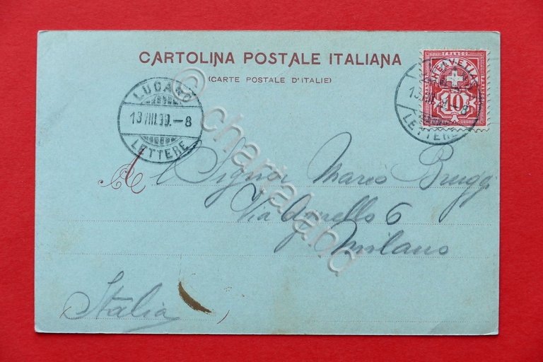 Cartolina Svizzera - Lugano - 1899
