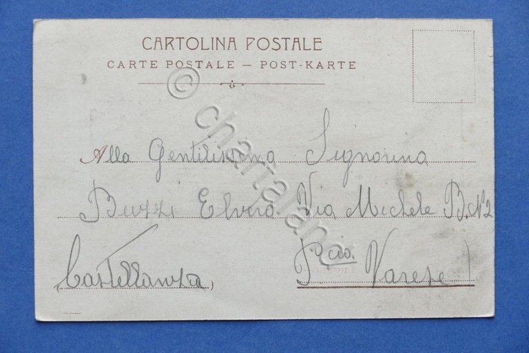 Cartolina Svizzera - Lugano - Fontana Bossi - 1900 ca..