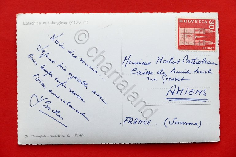Cartolina Svizzera - Lutschine mit Jungfrau - 1960 ca.