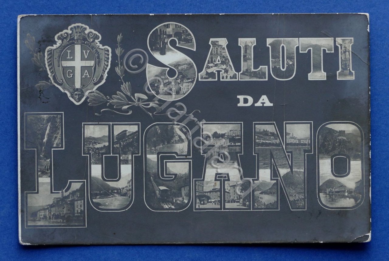 Cartolina Svizzera - Saluti da Lugano - 1906.