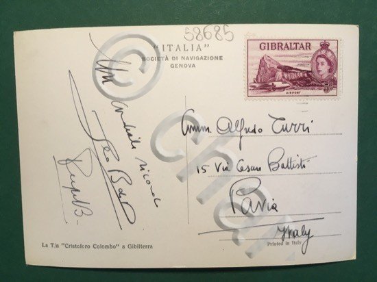 Cartolina T/n Cristoforo Colombo - Gibilterra - Punta Europa - …