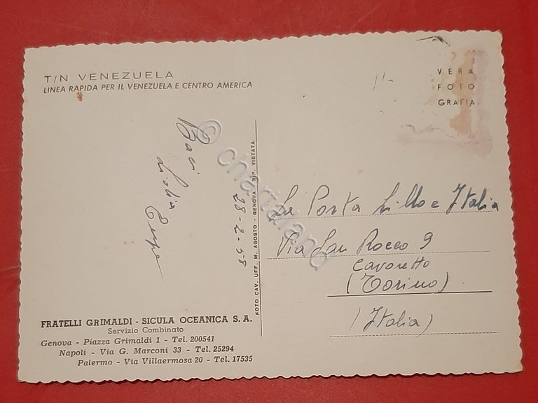 Cartolina T/N Venezuela - Linea rapida per il Venezuela - …