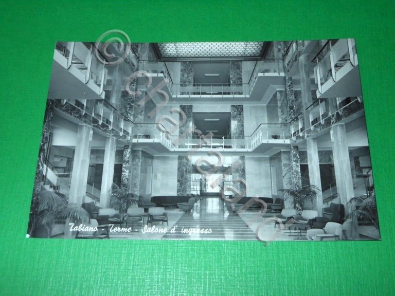 Cartolina Tabiano Terme - Salone d' ingresso 1955 ca