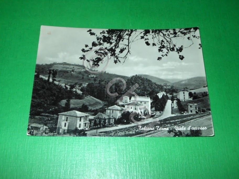 Cartolina Tabiano Terme - Viale d'accesso 1957.