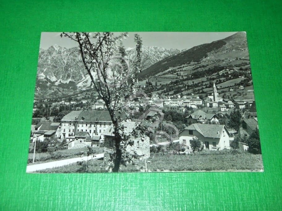 Cartolina Tambre D'Alpago - Panorama col massiccio del Messer 1957. | Immagine principale