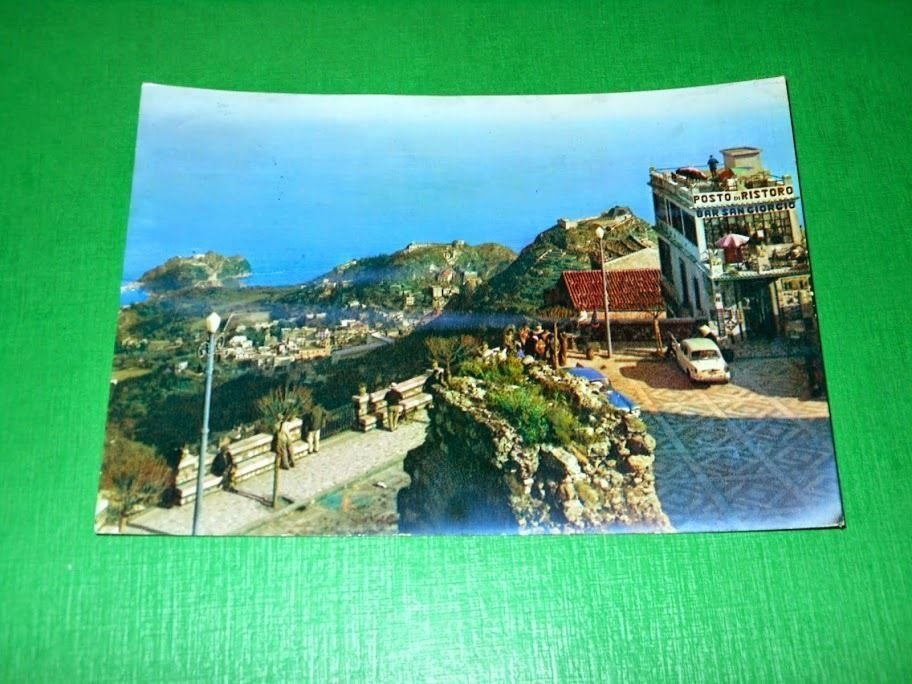 Cartolina Taormina - Castelmola 1960.