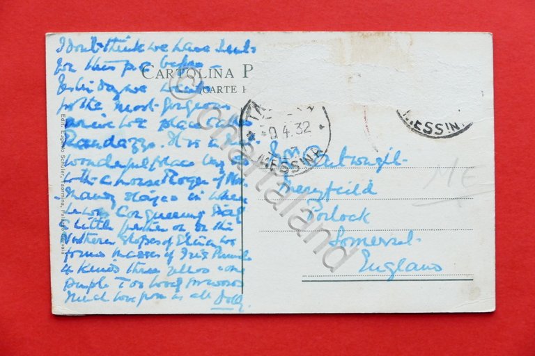 Cartolina Taormina - Costumi Siciliani - Cucina - 1932