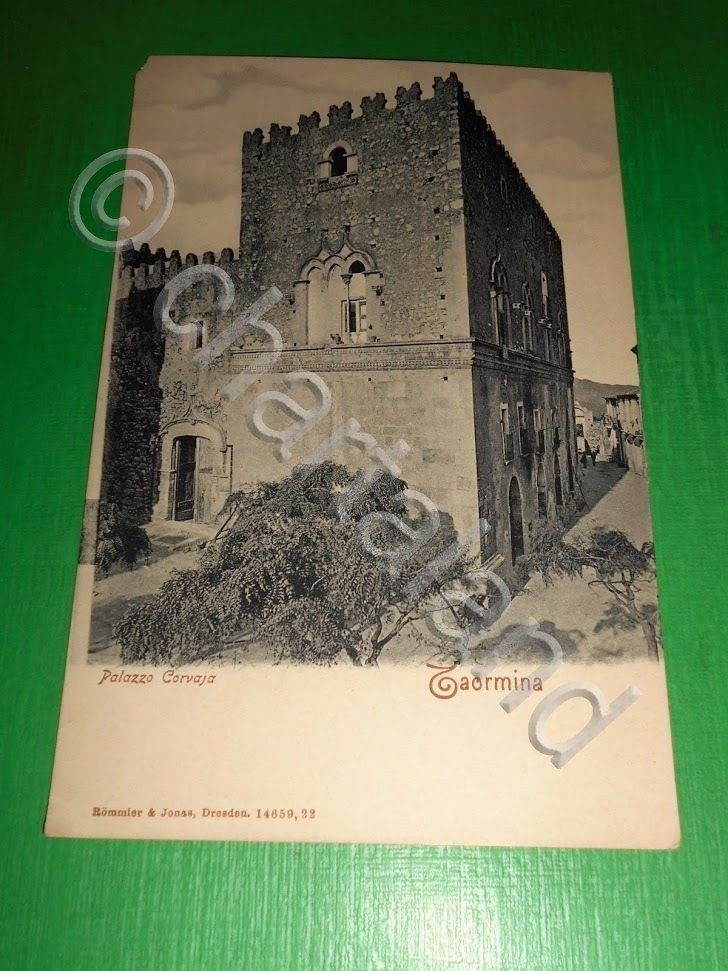 Cartolina Taormina - Palazzo Corvaja 1910 ca.