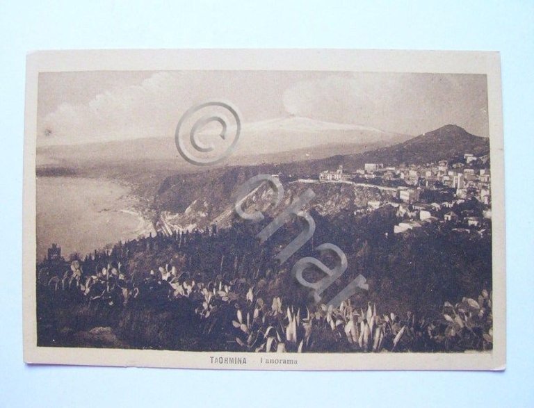 Cartolina Taormina - Panorama 1930 ca