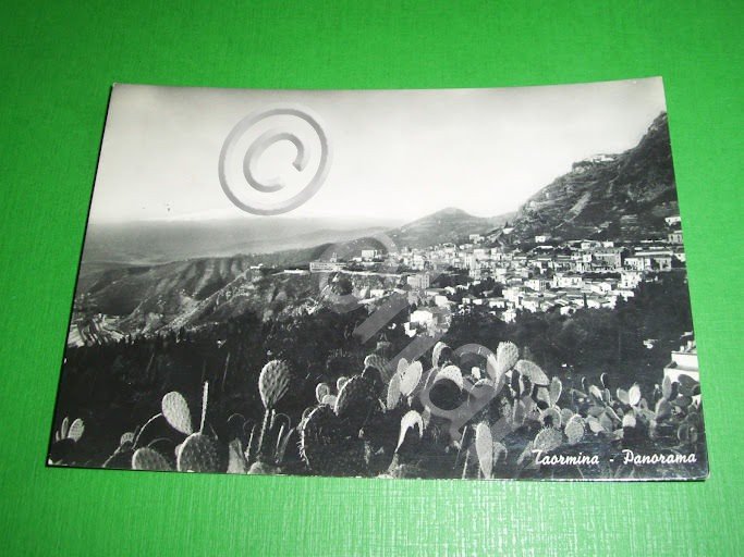 Cartolina Taormina - Panorama 1952