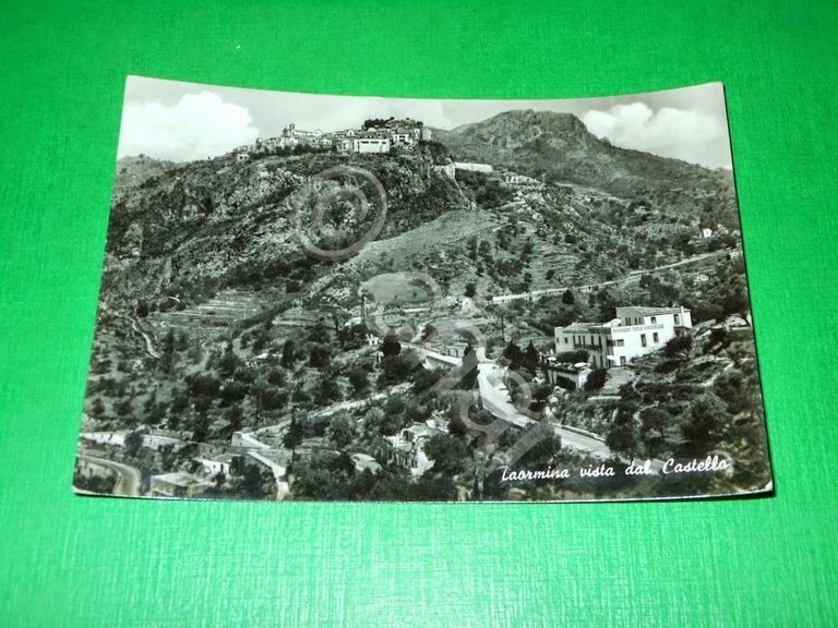 Cartolina Taormina - Panorama dal Castello 1967