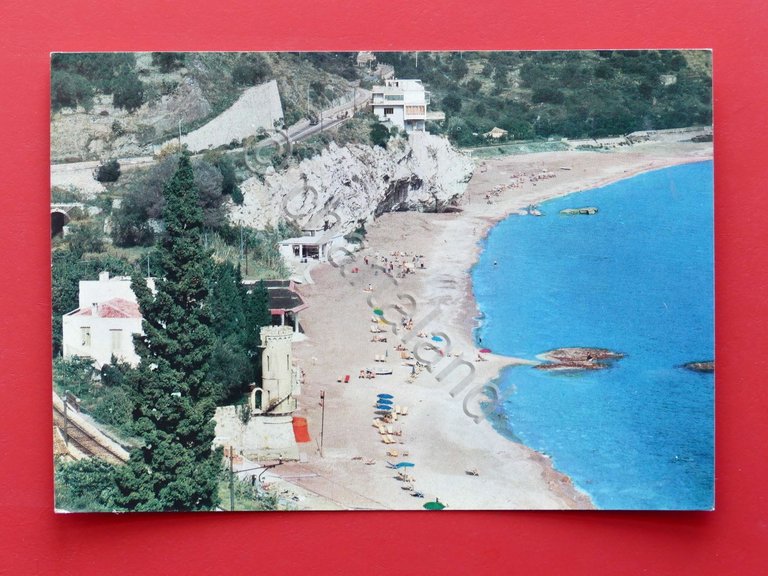 Cartolina Taormina - Spiaggia Spisone - 1968