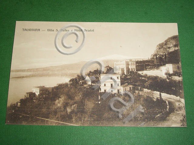 Cartolina Taormina - Villa S. Pietro e Hotel Bristol 1920 … | Immagine principale