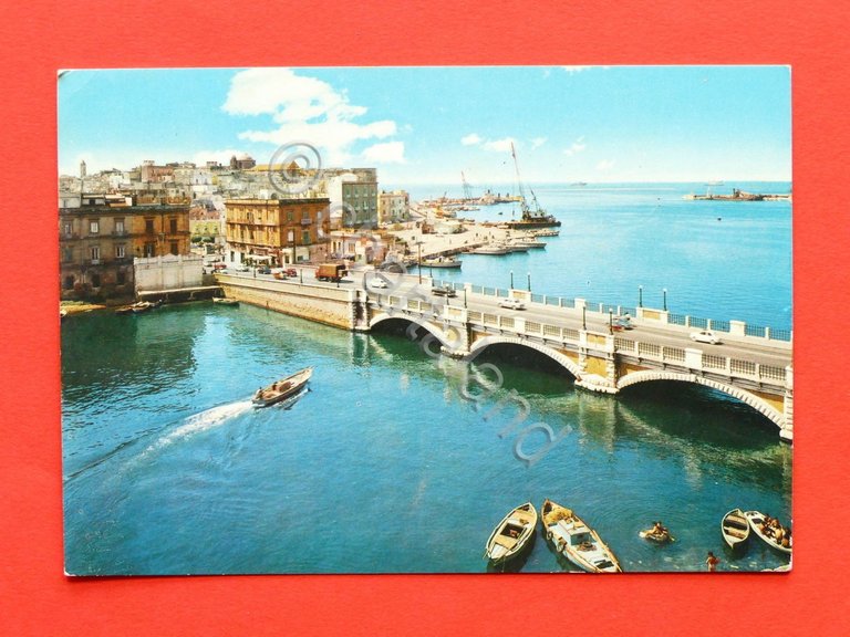 Cartolina Taranto - Il Ponte di Pietra - 1969.