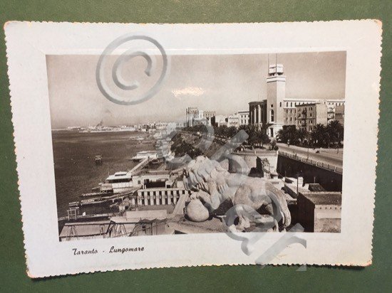 Cartolina Taranto - Lungomare - 1950
